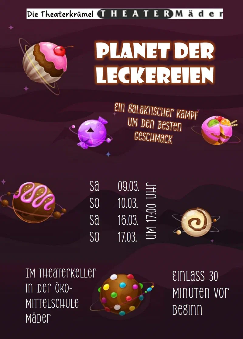 Flyer Planet der leckereien!