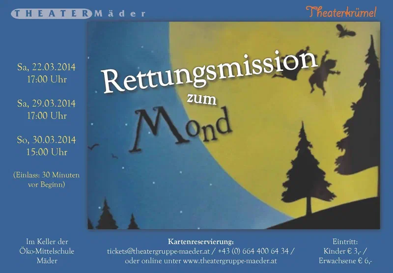 Flyer Rettungsmission zum Mond